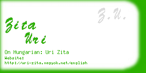 zita uri business card